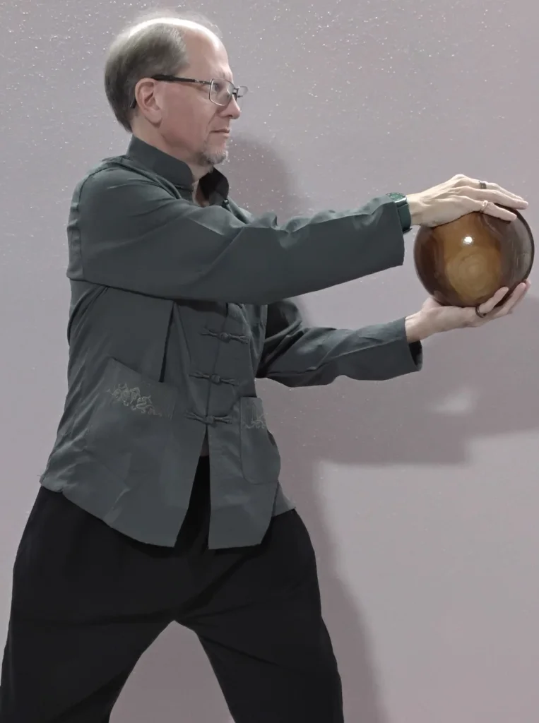 Kuen Way Advanced Tai Chi Ball used during Hold the Ball posture
